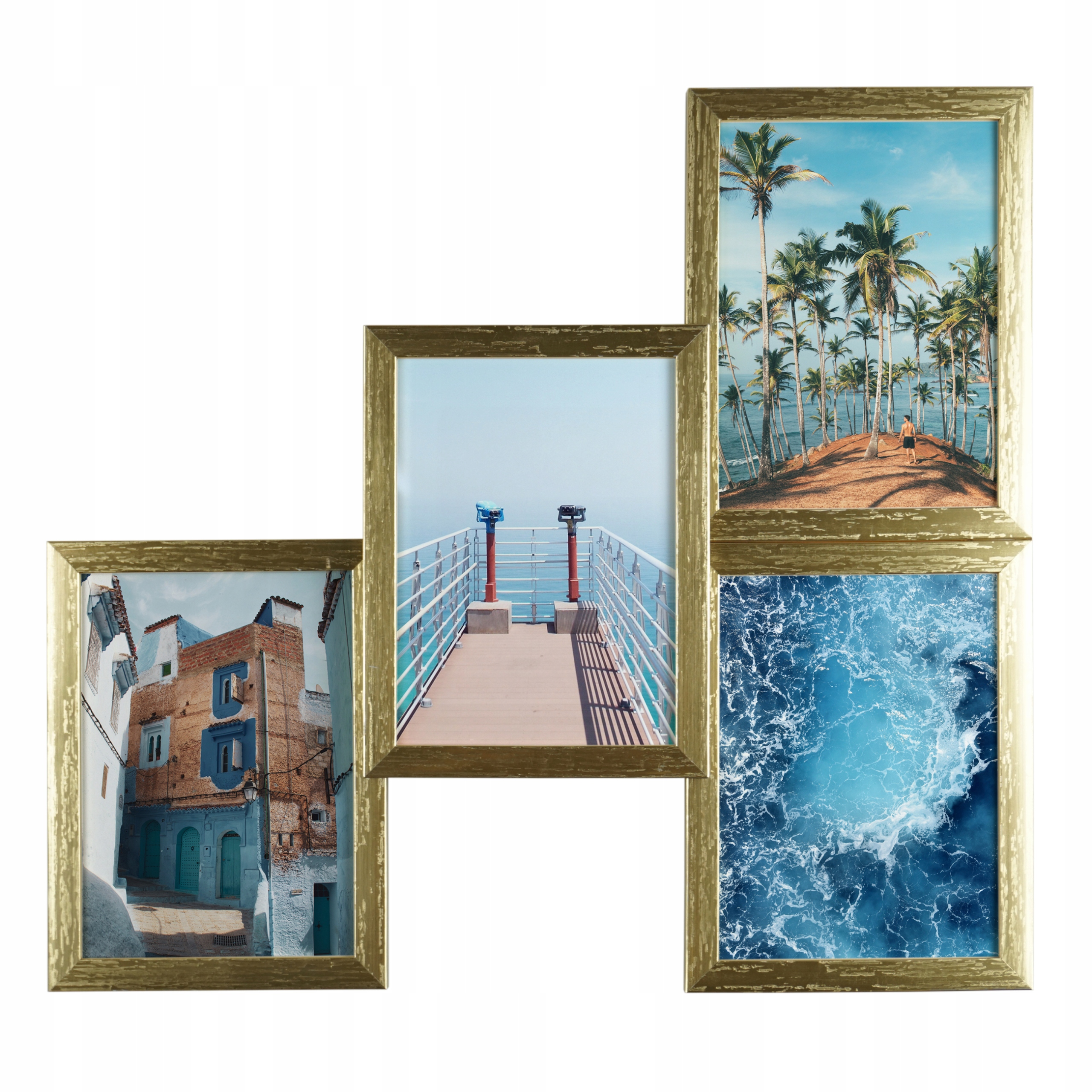 

Dekoracyjna ramka na ścianę 10x15 złoty 3D 404