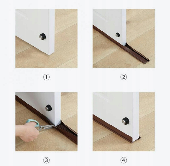 USZCZELKA POD DRZWI ANTYPRZECIĄGOWA AKUSTYCZNA ZATRZYMUJĄCA ZIMNO 96 cm Kolor brązowa