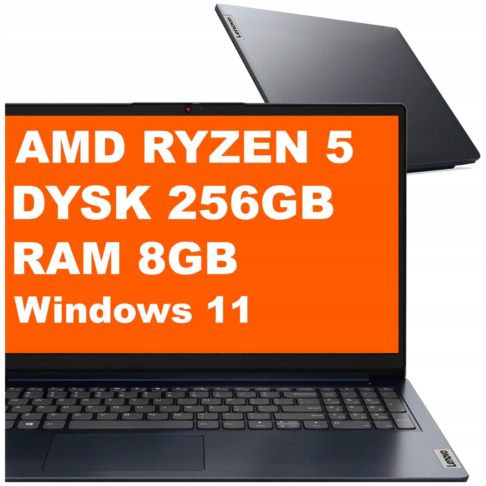 Laptop Lenovo IdeaPad 1 15AMN7 Ryzen 5 8GB 256GB Radeon 610M Fhd Niebieski