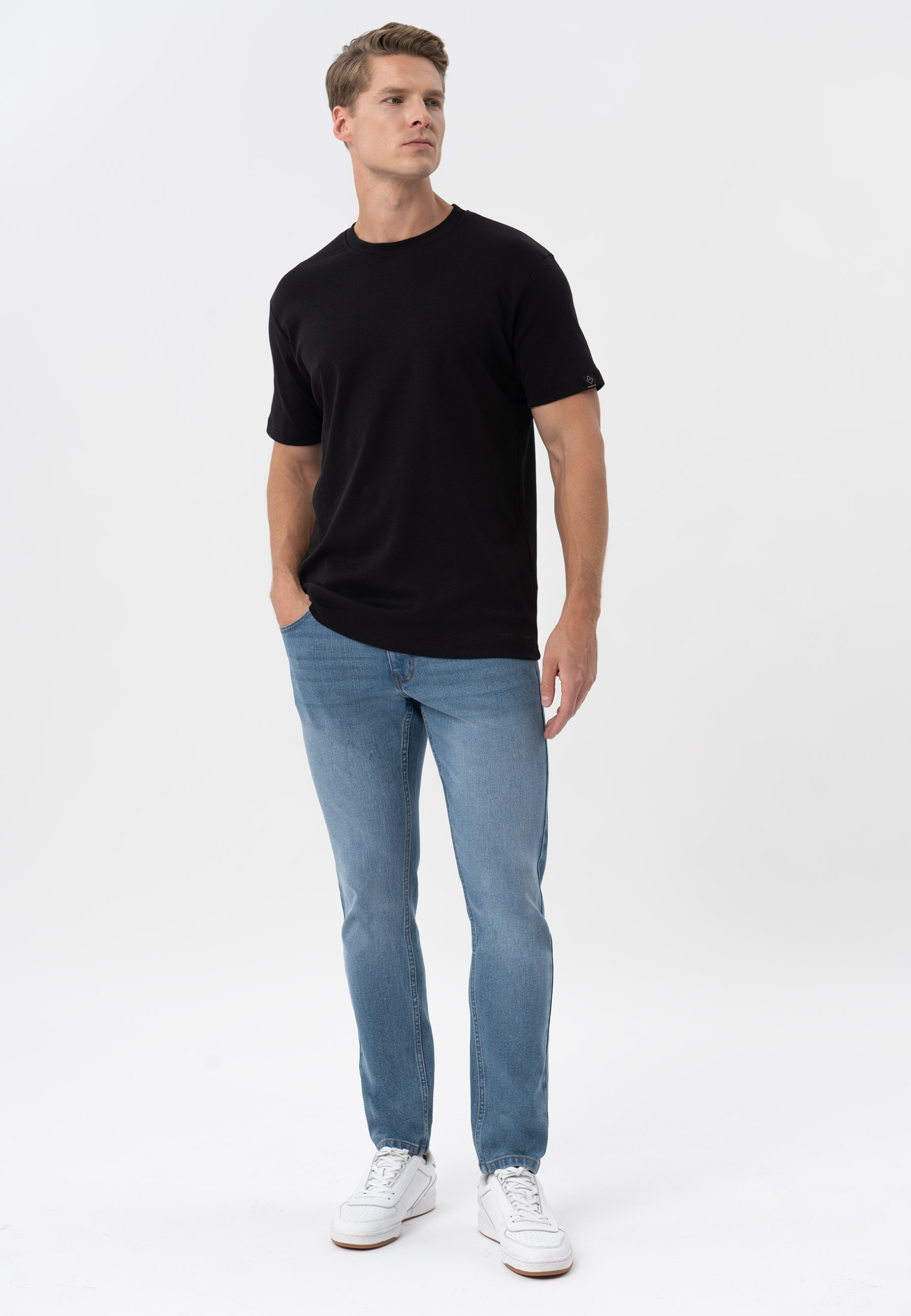 Pánské Džínové Kalhoty Slim Fit Modré Volcano D-dexter 53 38-32