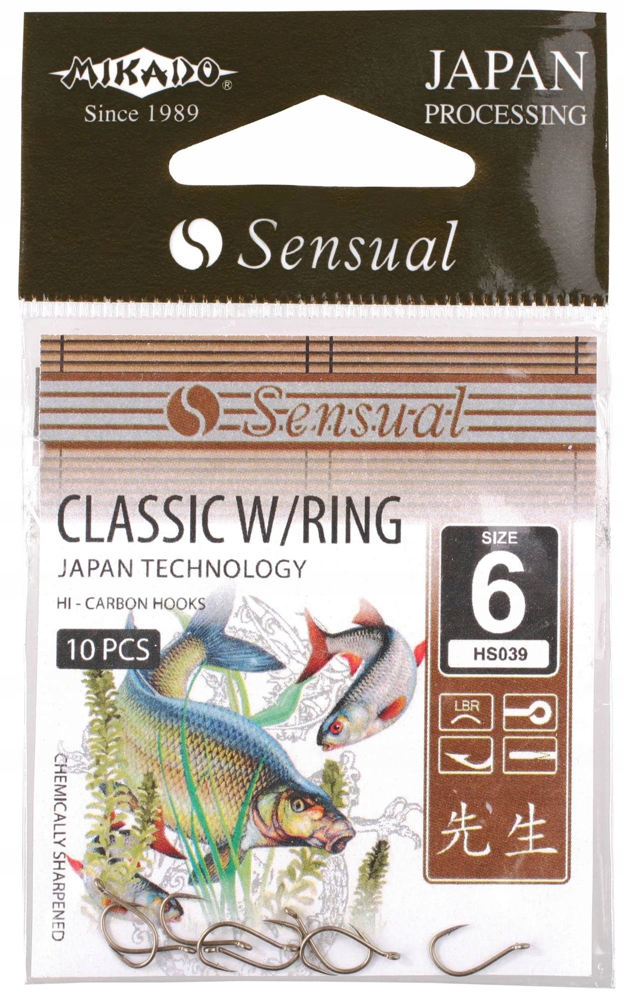 

Haczyki Mikado Sensual - Classic W/ring Nr 10 Lbr