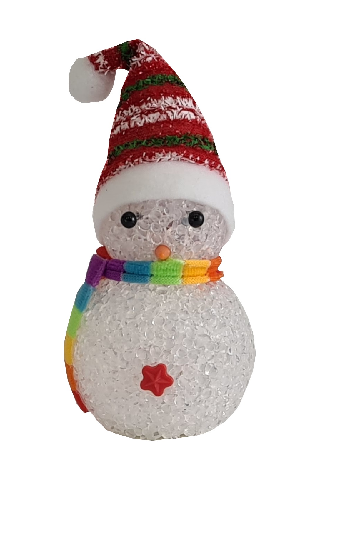 OŚWIETLENIE ŚWIĄTECZNE BAŁWANEK LED czerwono biało