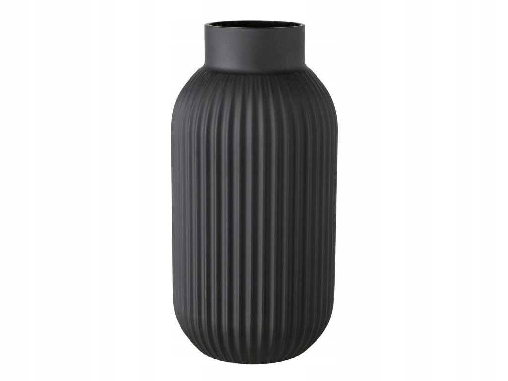 Váza Nordika, skleněná, černá
