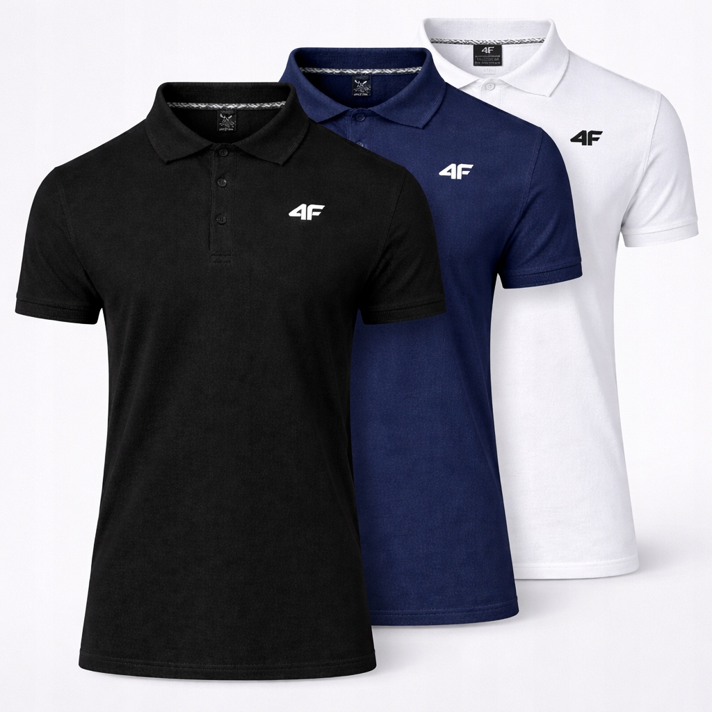 Sada Triček Polo 4F Pánské Tričko Sada 3 Kusů 5XL M0771 SS26