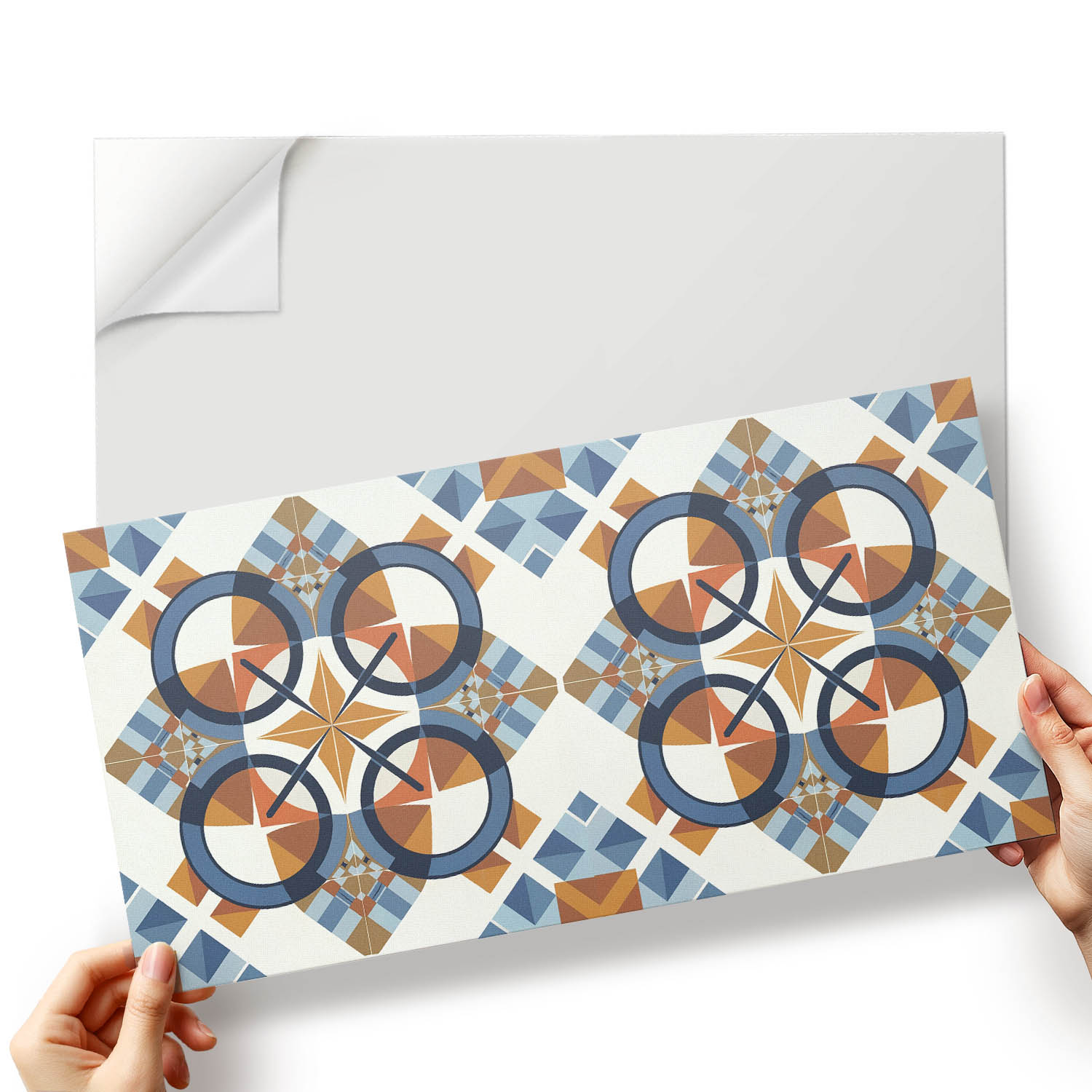 Vinylové Pvc dlaždice Kruhové motivy v geometrickém stylu 10x40x20 cm