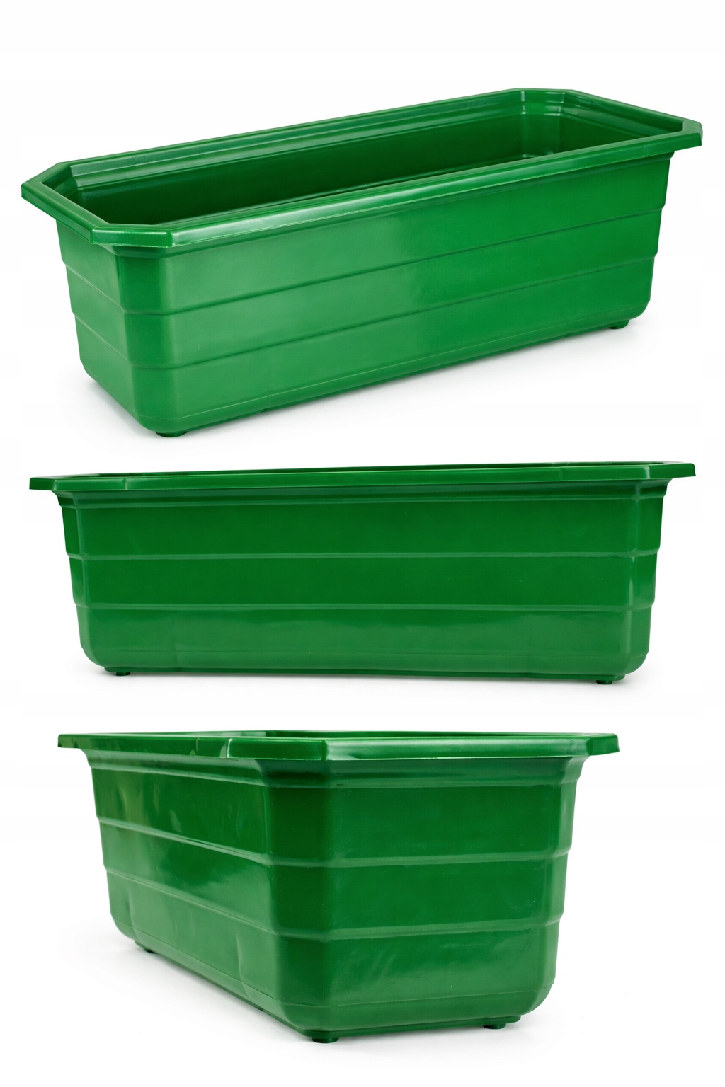 Doniczka balkonowa, Skrzynka na kwiaty 40x16,5 cm, Zielony