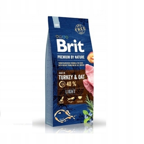 Sucha karma dla psa Brit Premium By Nature Light Indyk 15 kg