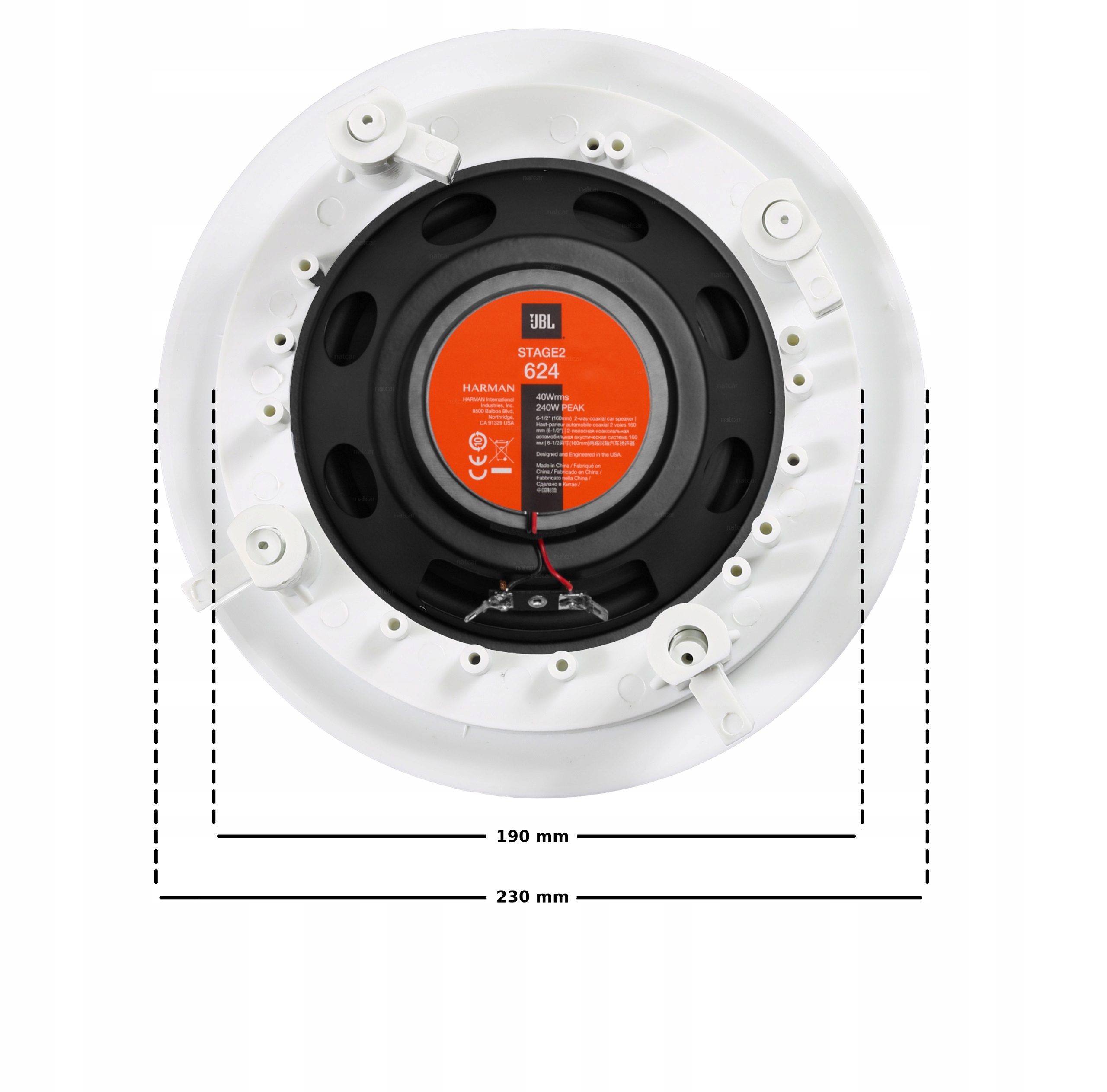 GŁOŚNIKI JBL 240W + MASKOWNICE SUFITOWE 2szt. Typ głośnik sufitowy