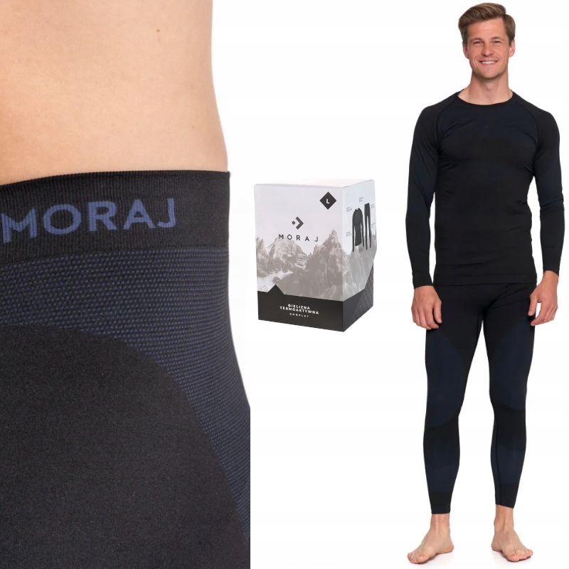 Bielizna Termoaktywna Męska Komplet Bezszwowa Moraj XL