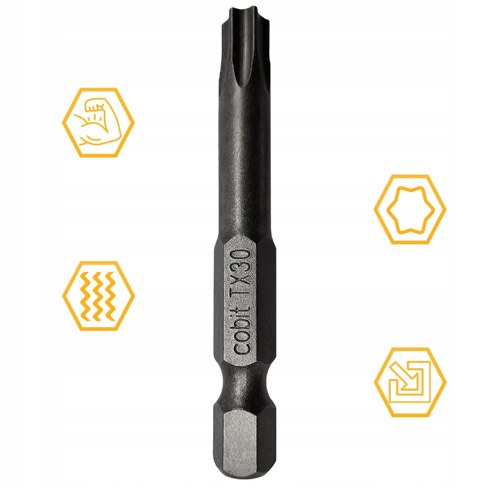 BIT KOŃCÓWKA DO WKRĘTAREK TX30 50mm GWIAZDKOWY TORX TORSION COBIT 1szt Marka inna