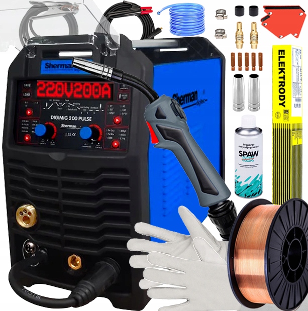 Svařovací Stroj Sherman Digimig 200 Pulse Synergie Spot