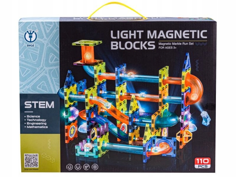 

Świecące Klocki Magnetyczne, Tor Kulkowy 110 El