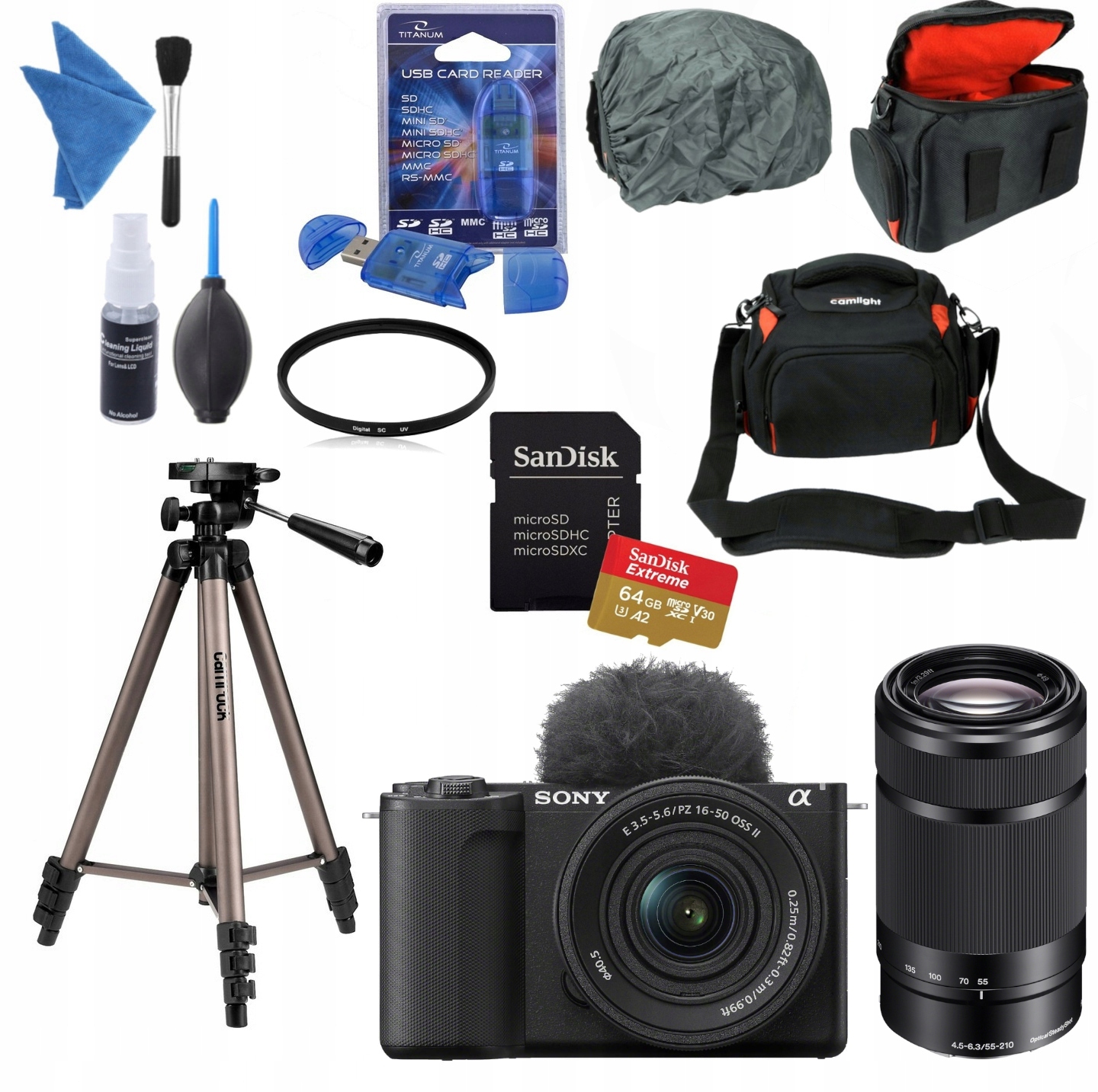 Aparat Sony ZV-E10 II 16-50MM II 55-210MM Akcesoria