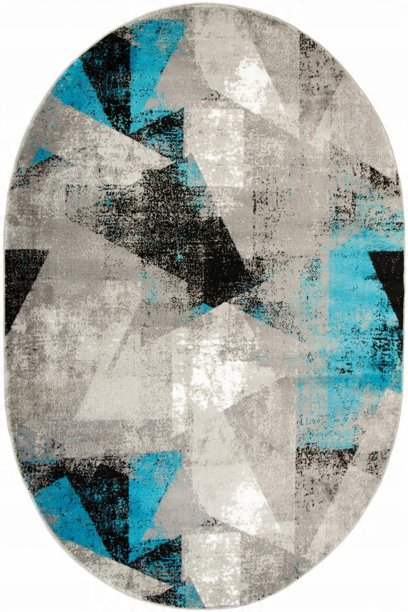 

140x190 cm Owalny Dywan Do Pokoju Dziennego Turkus