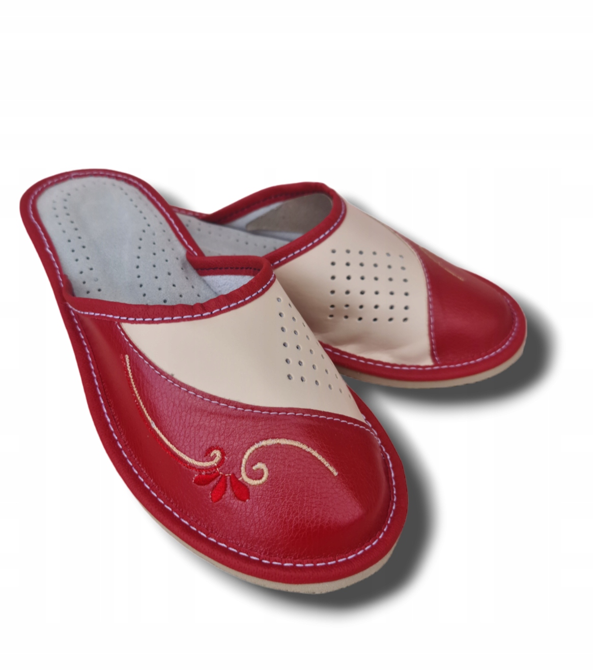 Pantofle Klapki Laczki Damskie Skórzane Rozmiar 38 Wsuwane Rozmiary 36-41