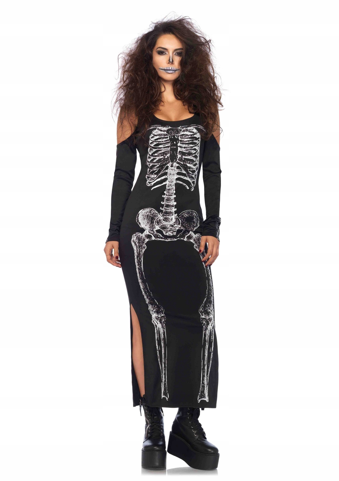 Leg Avenue Kostým Kostra „Side Slit Skeleton“ – šaty XL