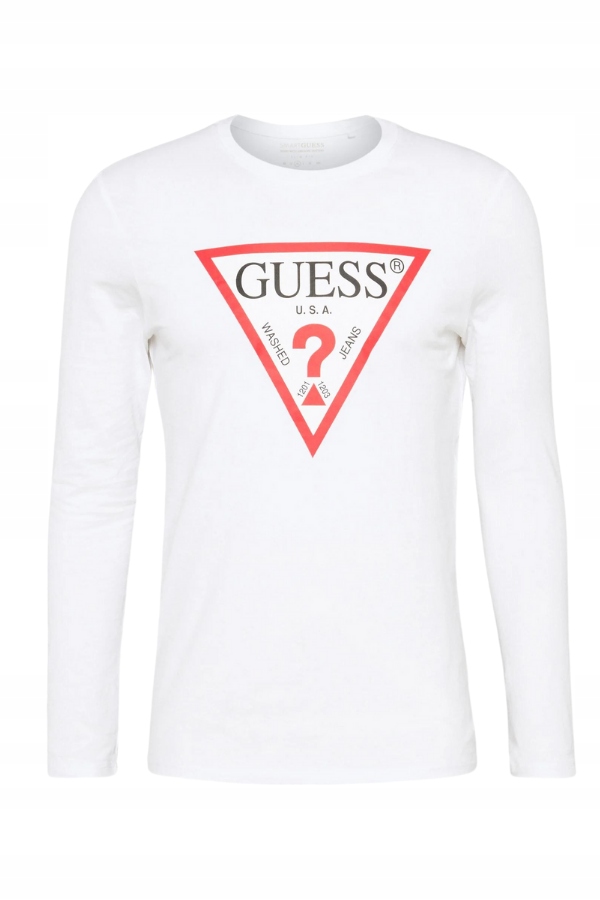 Pánský Dlouhý Rukáv Guess M1RI31 I3Z11 Bílý XXL