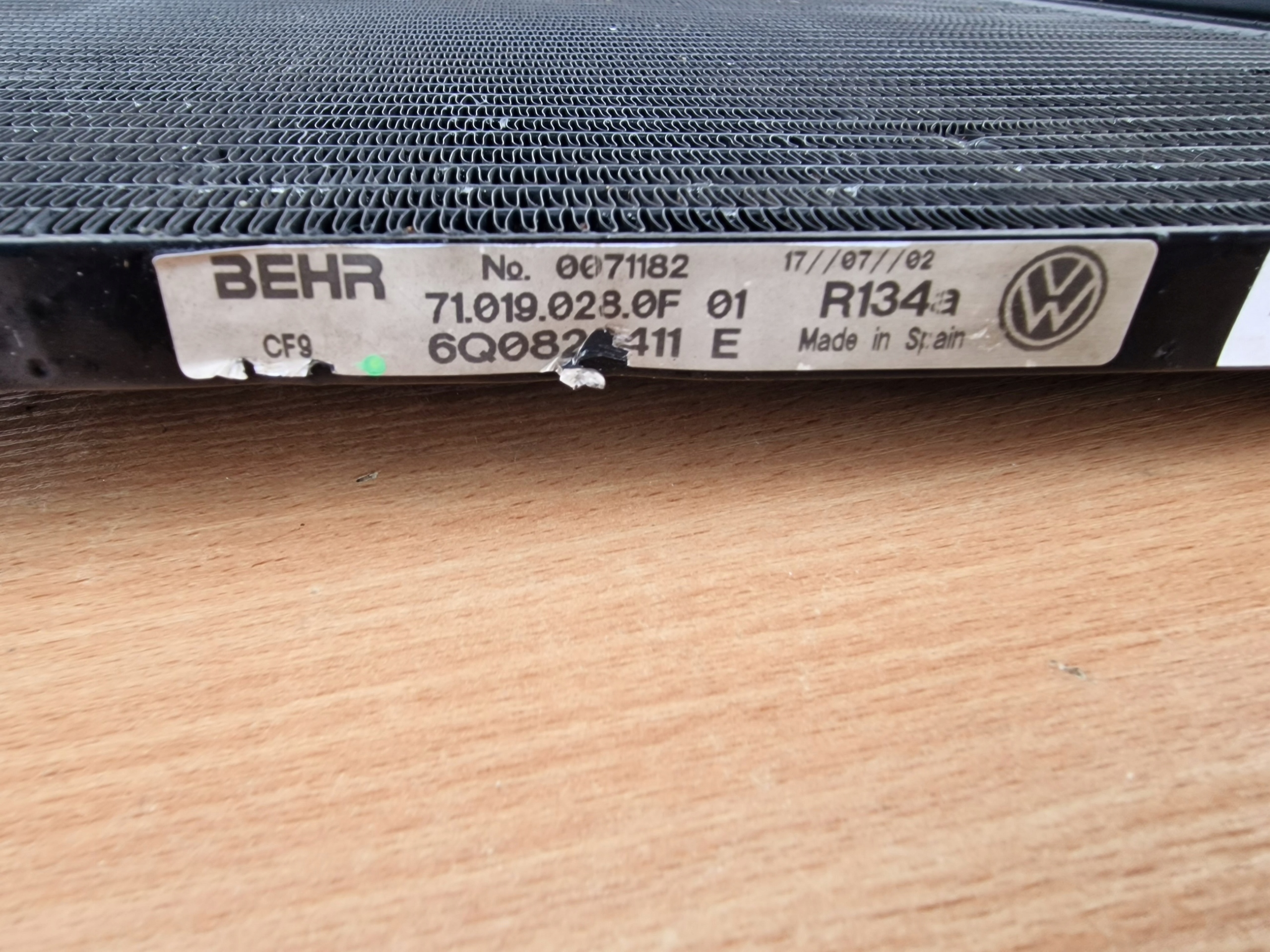 Radiateur climatisation VW POLO 6Q IBIZA FABIA