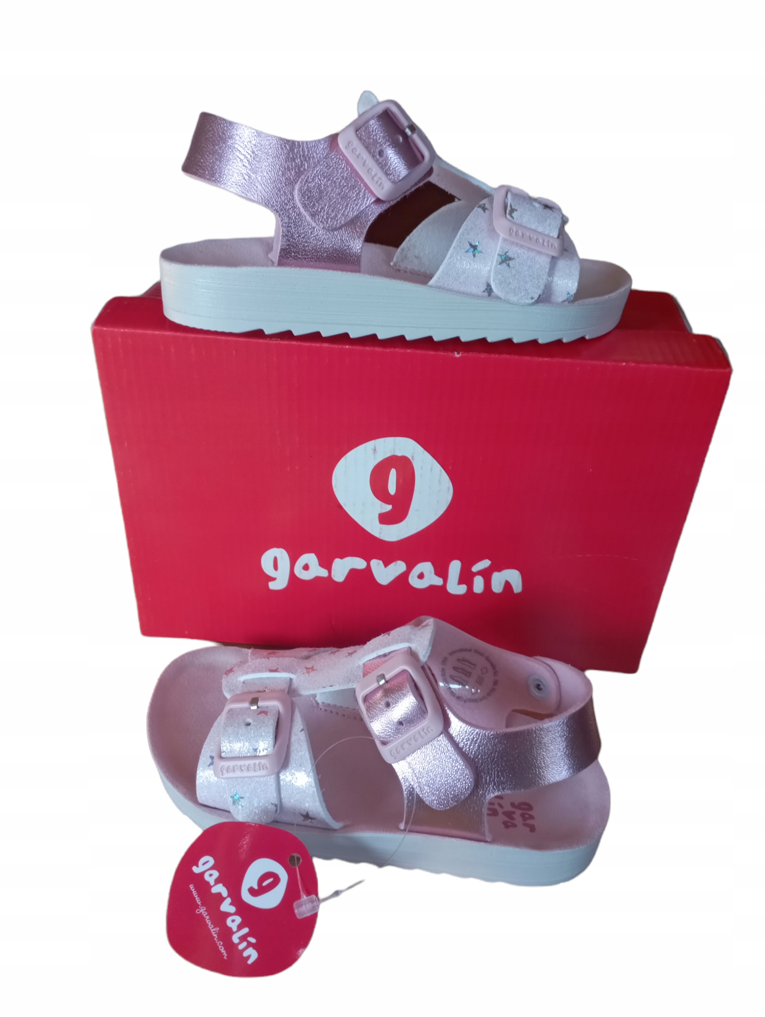 SANDAŁY BŁYSZCZĄCE PROFILOWANE LEKKIE GARVALIN 25 Marka Garvalin