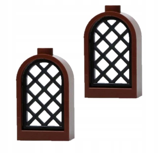 

Lego Okno brązowe + czarna krata 30044 30046