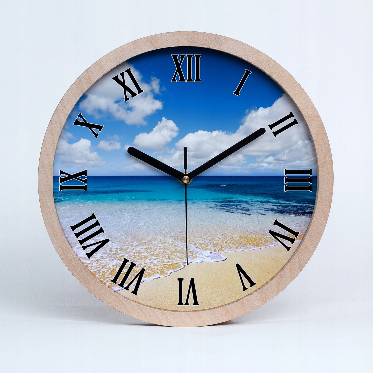 

Zegar drewniany okrągły spokojne morze fi 25 cm