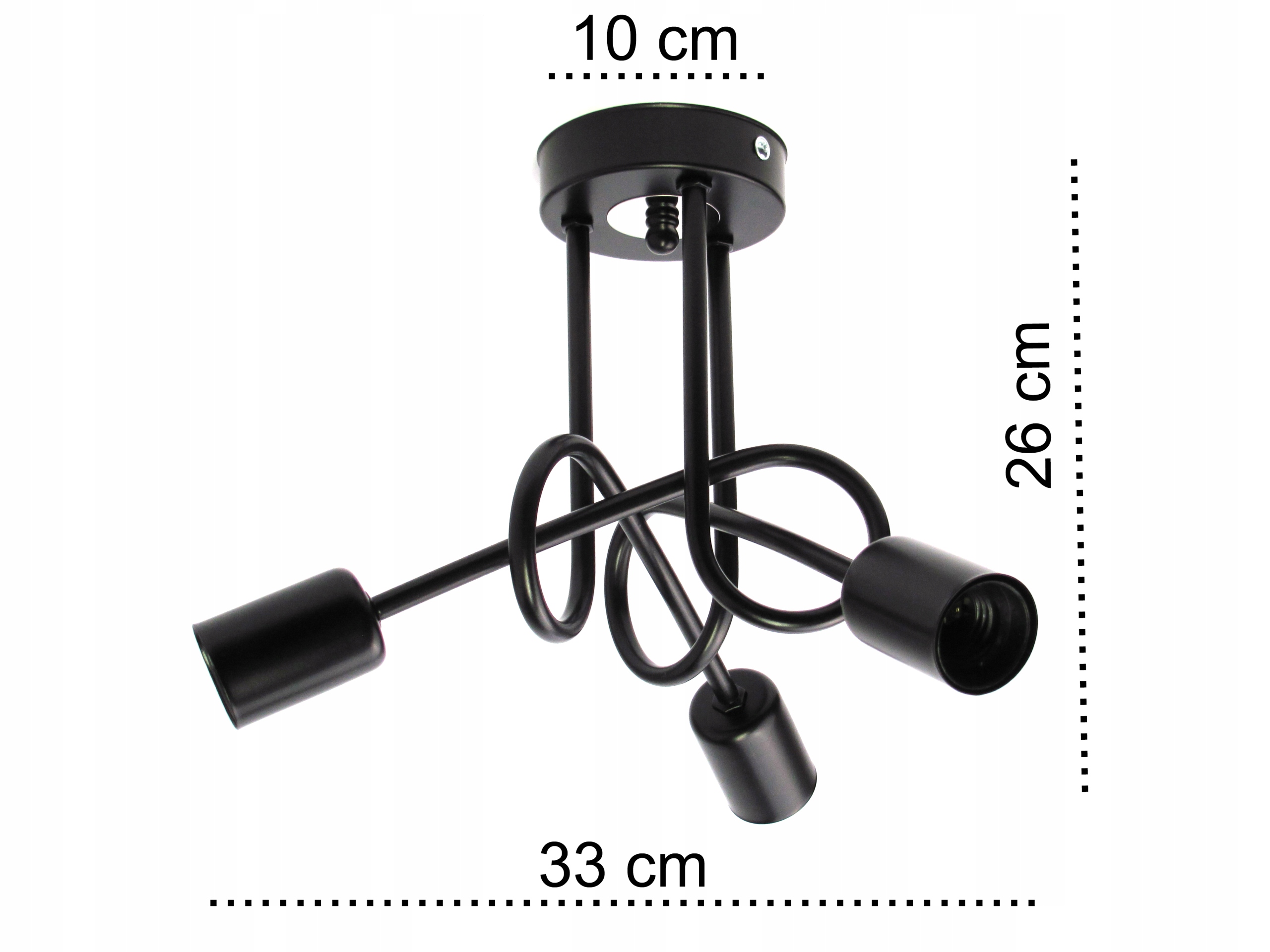 Lampa Edison JD3 sufitowa KOLORY Świetlik Loft E27 Kolor czarny