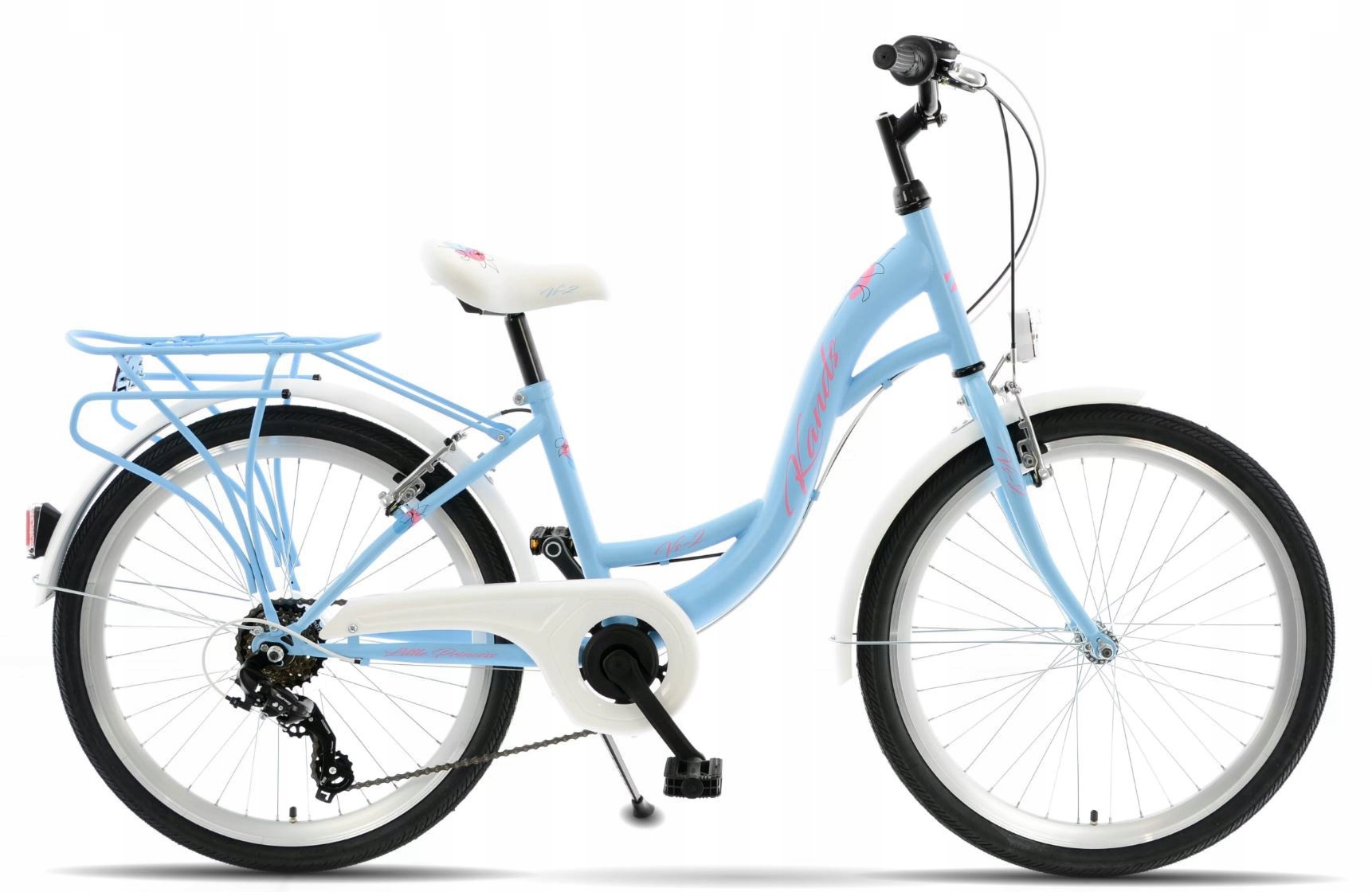 Rower 24 Kands VS-2 Shg 6-bieg.stożek błękitno-biały mat