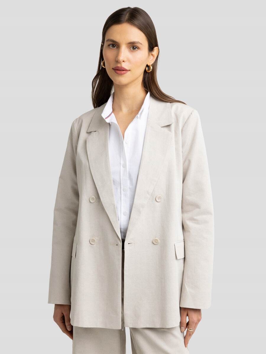 Sako lněná bunda Big Star béžová Marylia 800 L