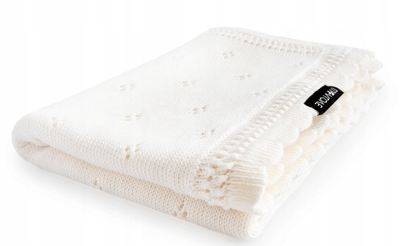 

Lullalove Daisy Kocyk ażurowy kokos 80x100 cm