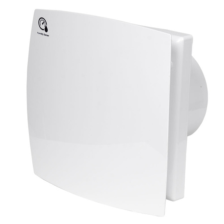 Wentylator cichy fi 125 z czujnikiem wilgoci (higrostat) Timer, Biały