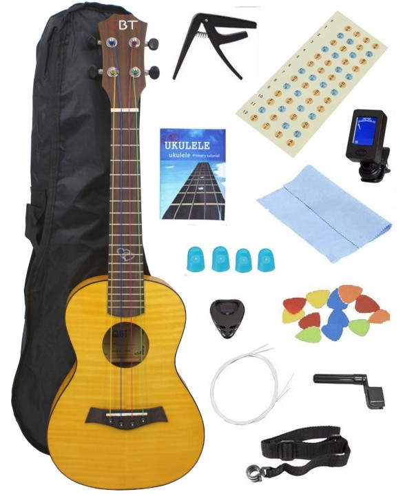 Koncertní Ukulele Qbt Yw Giga Balíček: Až 26 Doplňků!!!