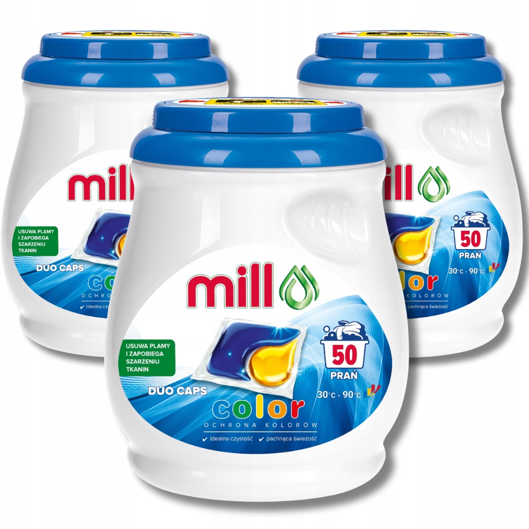Levně Mill Professional Duo Caps kapsle na praní barevného prádla 150 Ks.