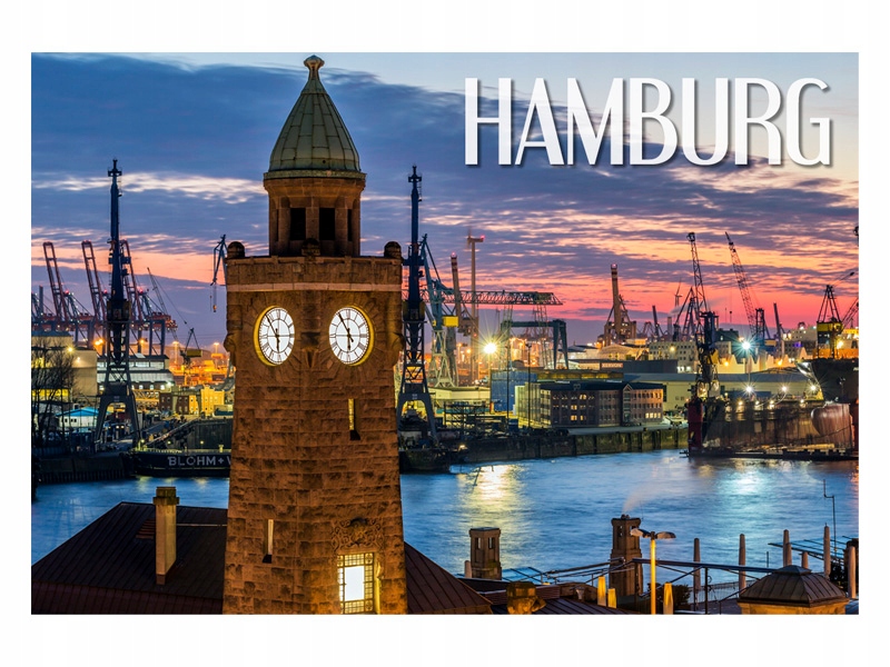 

Hamburg Wieża Zegar Port Magnes na lodówkę