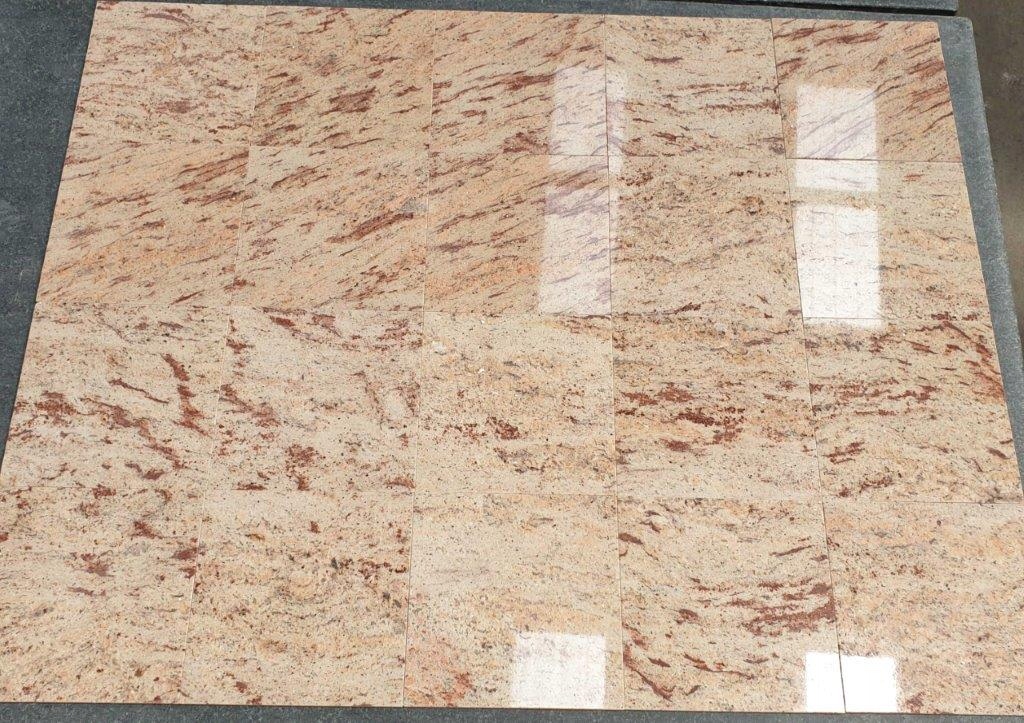 Płytki granit indyjski IVORY BROWN / SHIVAKASHI 305x305x10mm faktura poler