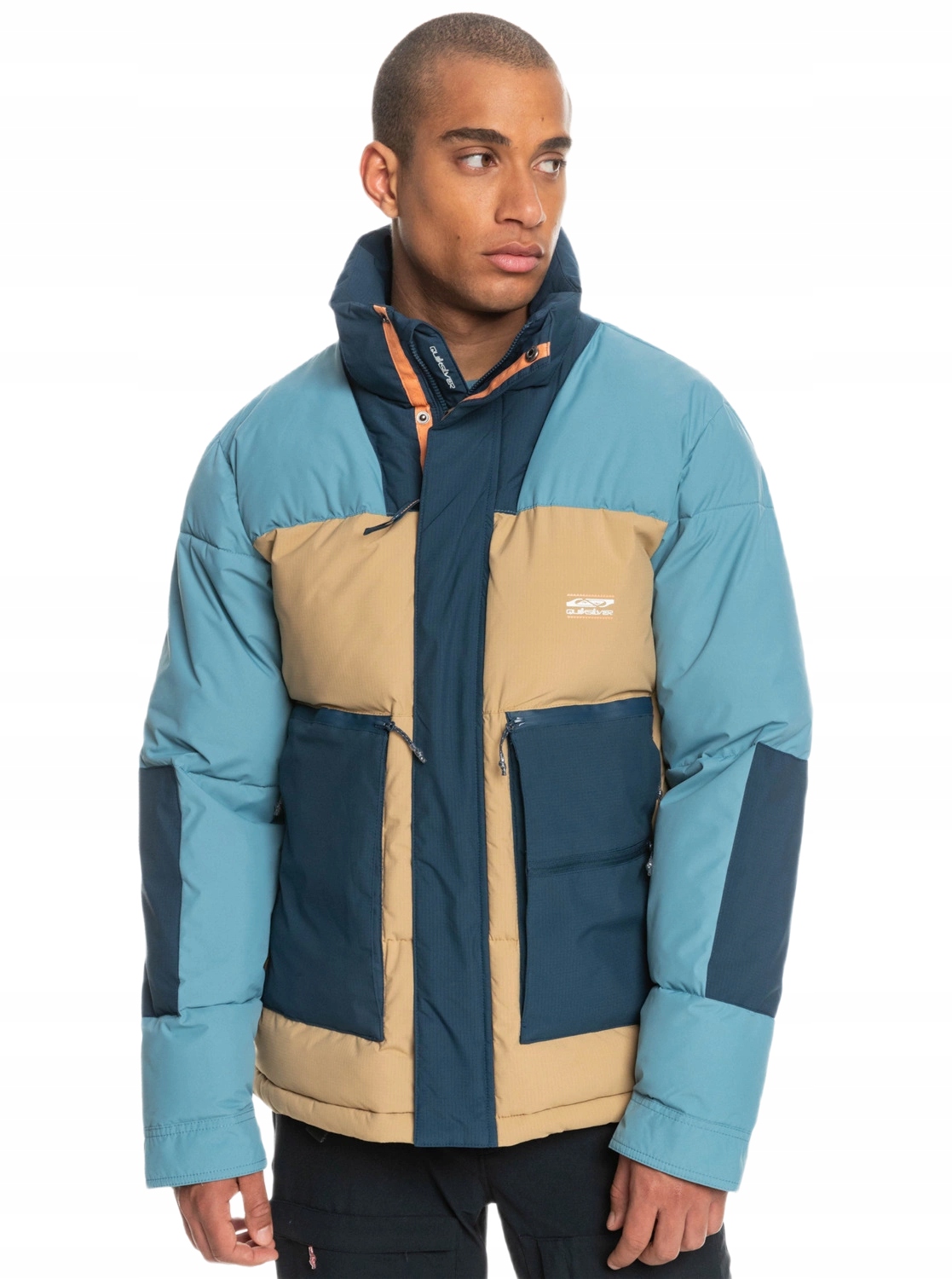 Pánská zimní nepromokavá zateplená péřová bunda Quiksilver s kapucí kapucí vel. S