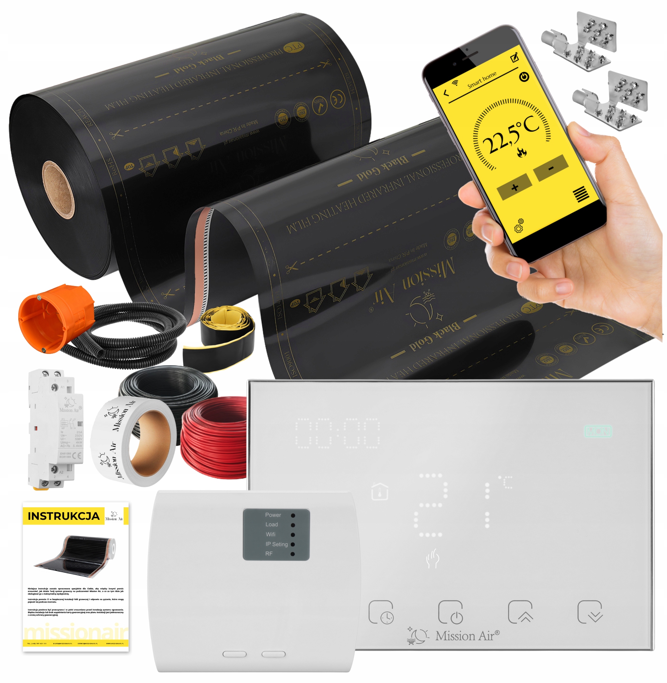 Set Fólia vyhrievacia podložka Infračervená 30 m² 160 W