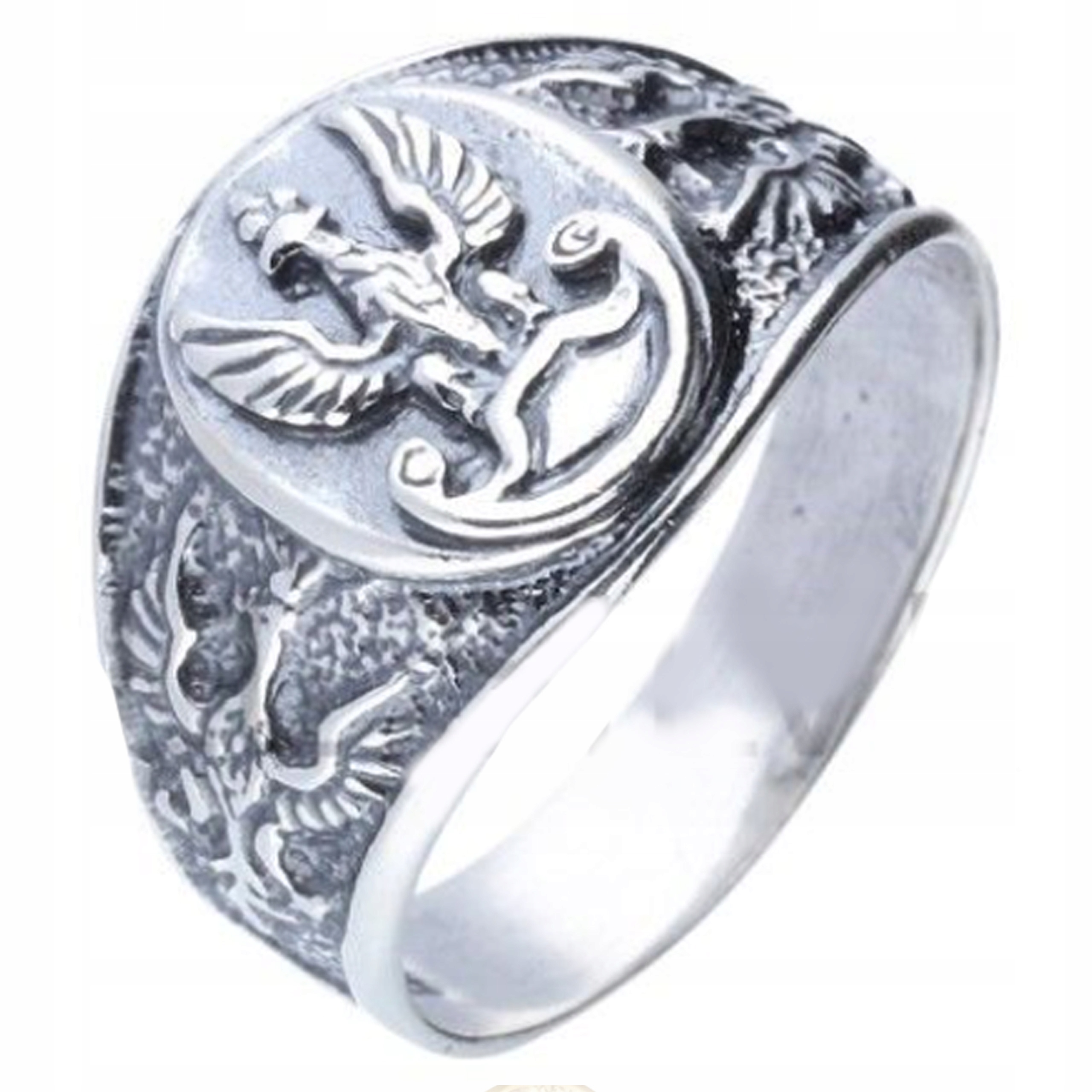 Stříbrný pánský prsten 925 s orlem na Valentýna, pánský prsten bez kamenů