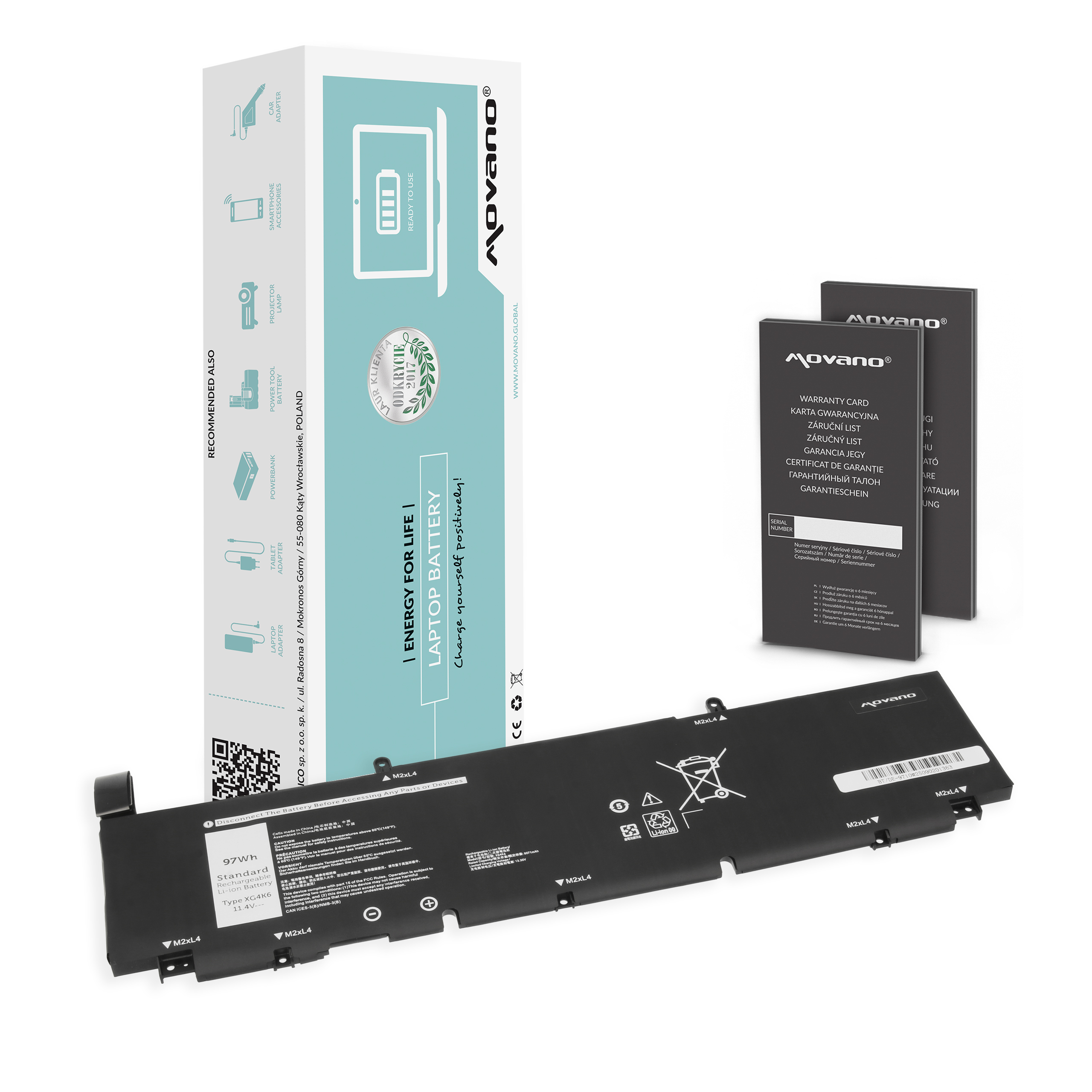 Bateria XG4K6 do Dell Xps 17 9700 9710 9720 9730