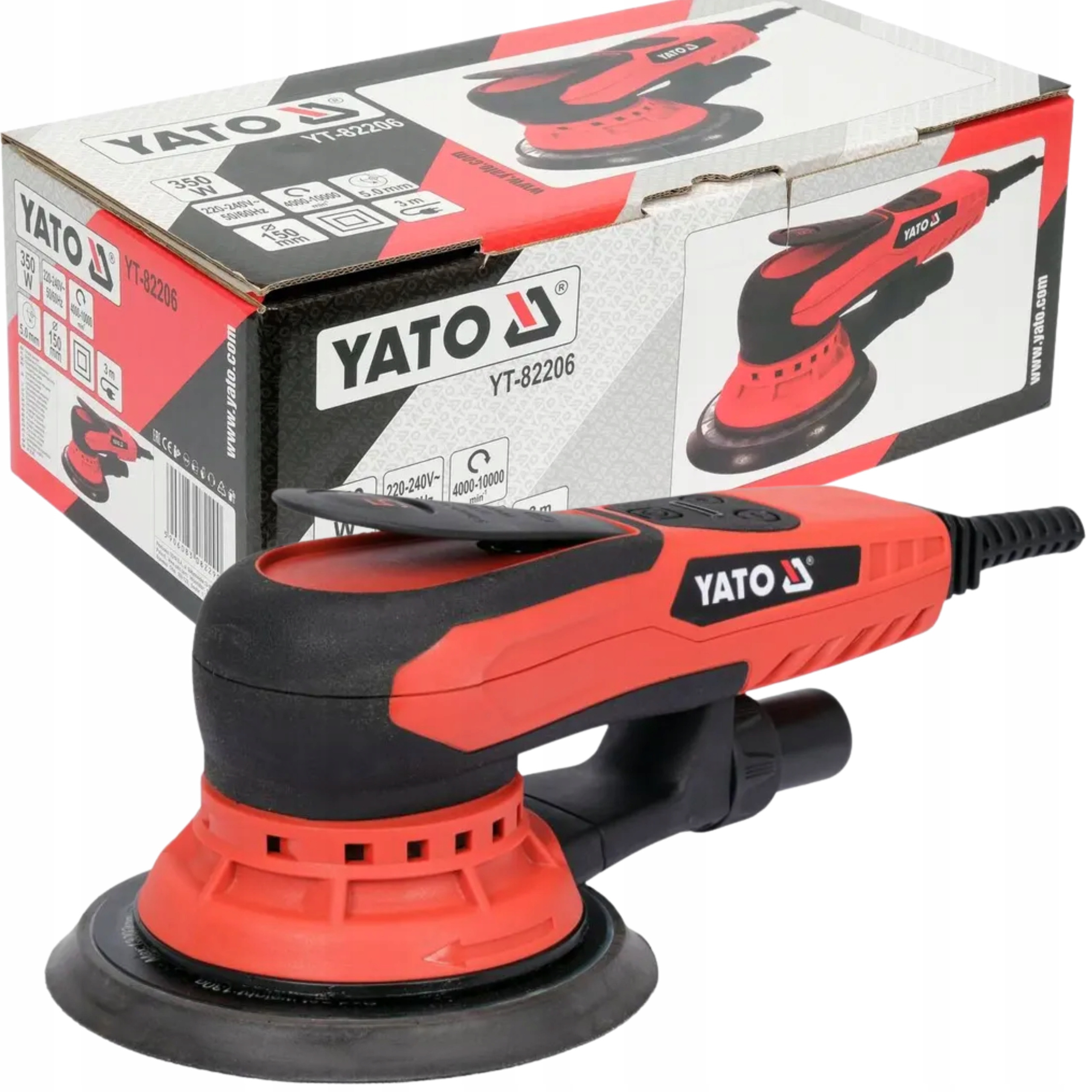 Szlifierka Mimośrodowa 350W 230V Yato YT-82206