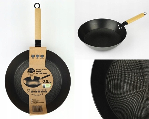 

Patelnia Żeliwna Wok Ciężka 30 CM Plaster Miodu