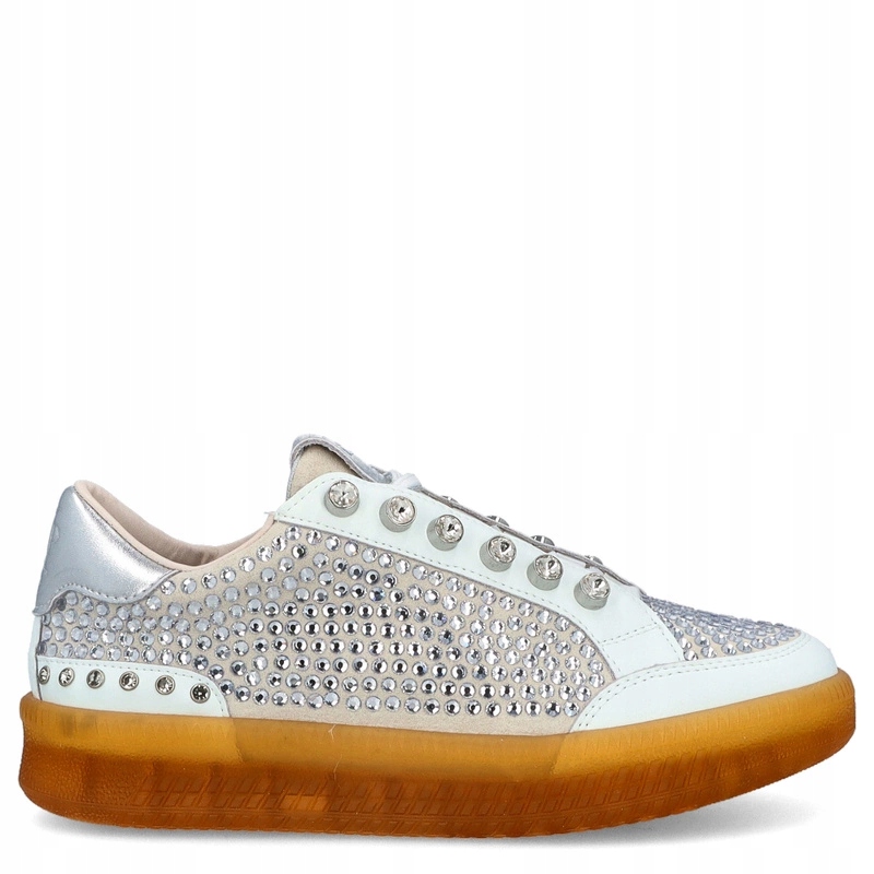 Lesklé dámské tenisky Ekp 3929K Bílé 38