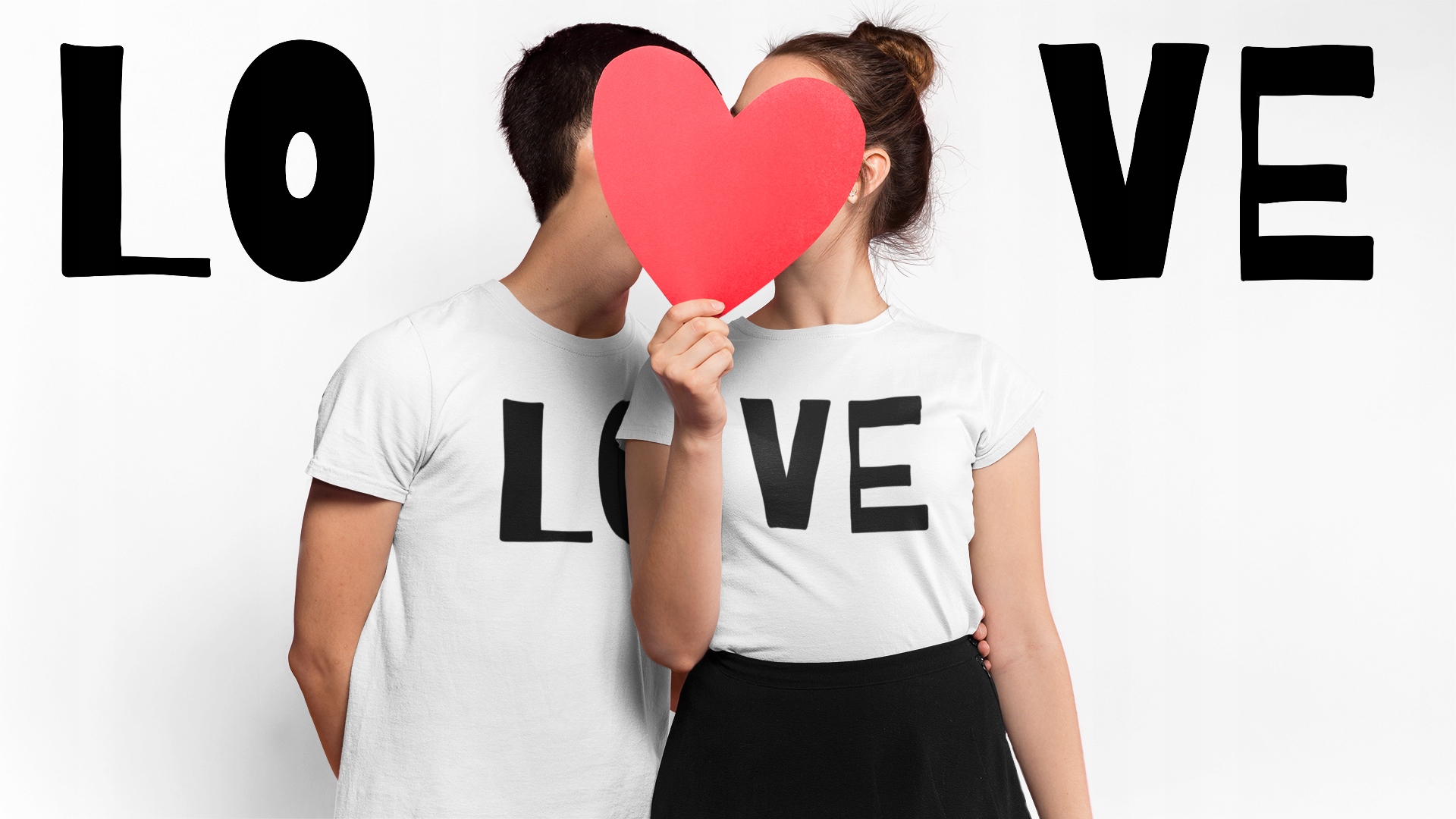 

2 Koszulki dla Pary napis Love Walentynki S-xxl