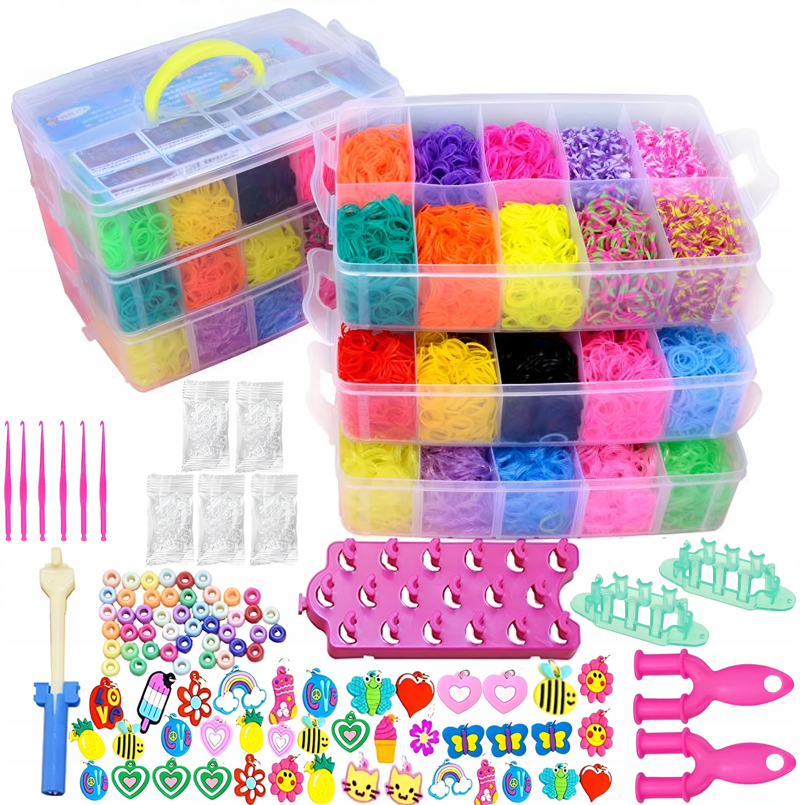 GUMKI DO ROBIENIA BRANSOLETEK ZESTAW GUMEK XXXL 15000 szt KORALIKI PREZENT EAN (GTIN) 191491310737