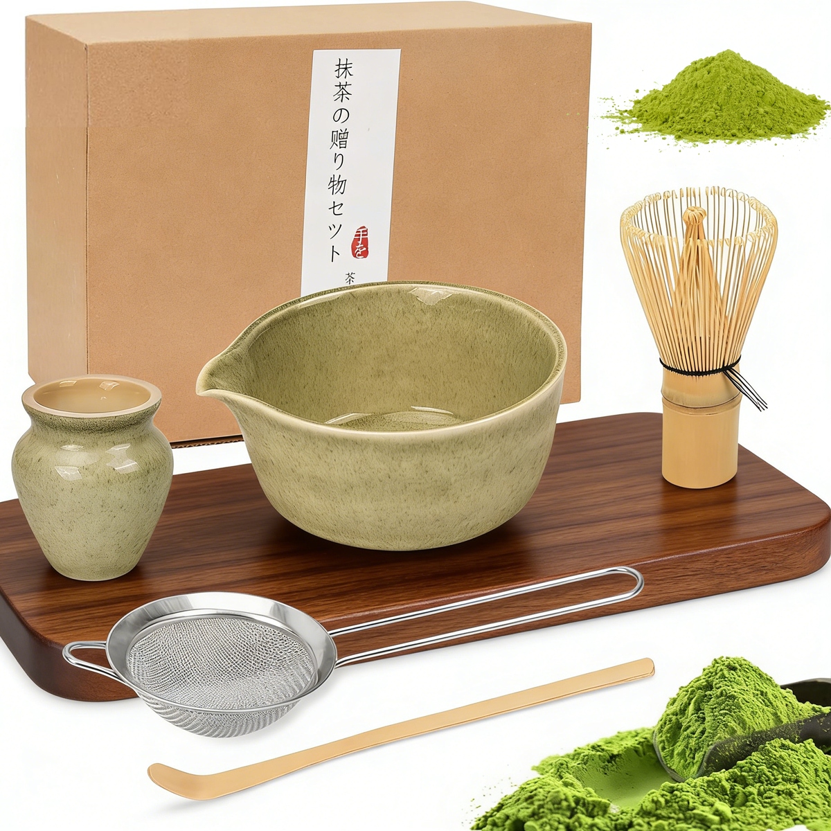 Levně Sada Na Matchu 5-DÍLNÁ Sada Na Čaj Matcha Sada Pro Začátečníky