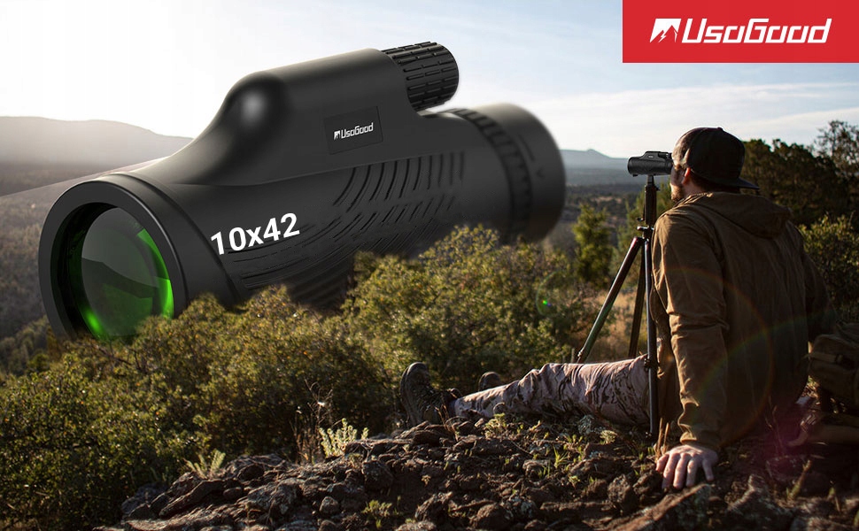 LORNETKA 10x42 SURVIVAL DZIEŃ NOC MYŚLIWSKA BAK-4 AT33 Waga lornetki 380 g