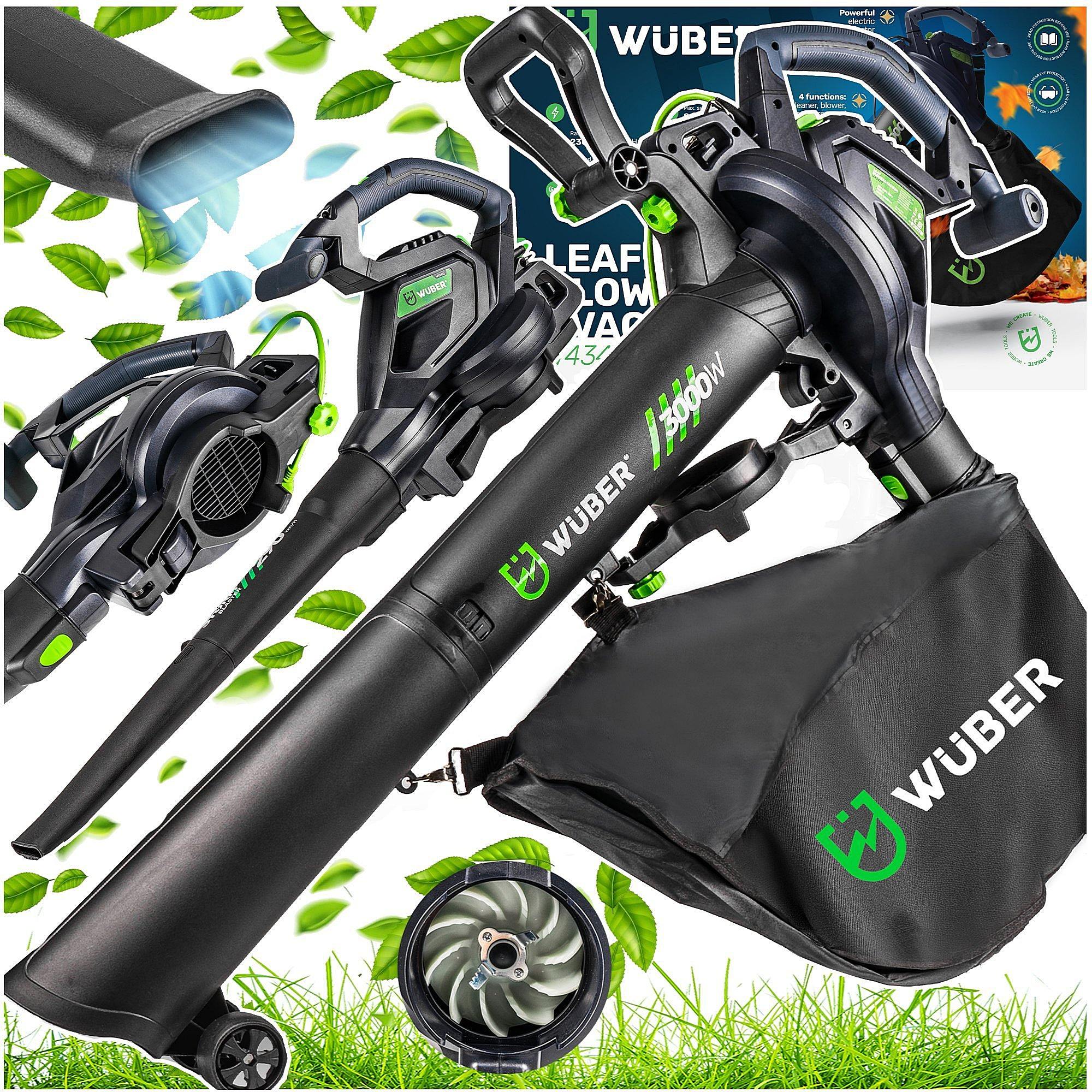 Dmuchawa Elektryczna Ogrodowa Do Liści 45L Rozdrabniacz Odkurzacz 3000W