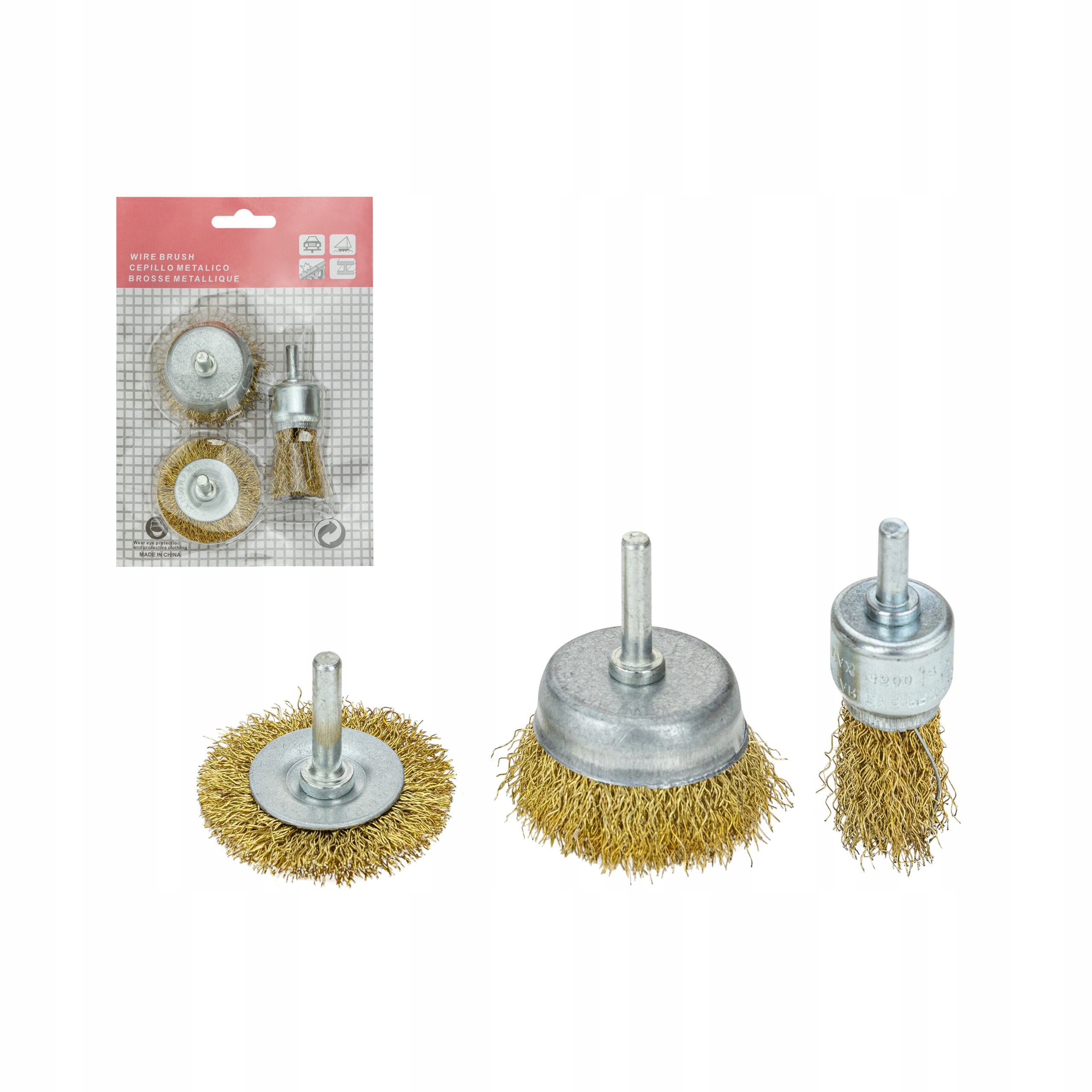 

Zestaw Drucianych Szczotek Mosiężnych 3 szt.