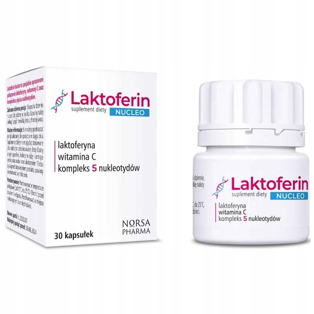 Norsa Pharma LAKTOFERIN NUCLEO witamina C 30 kaps.