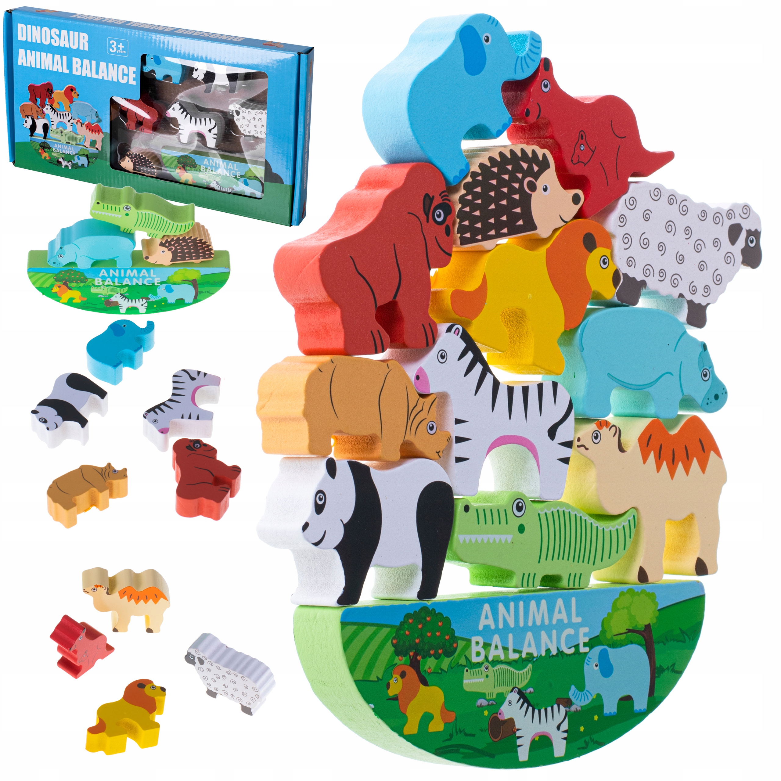 

Układanka sorter edukacyjna balansujące zwierzęta