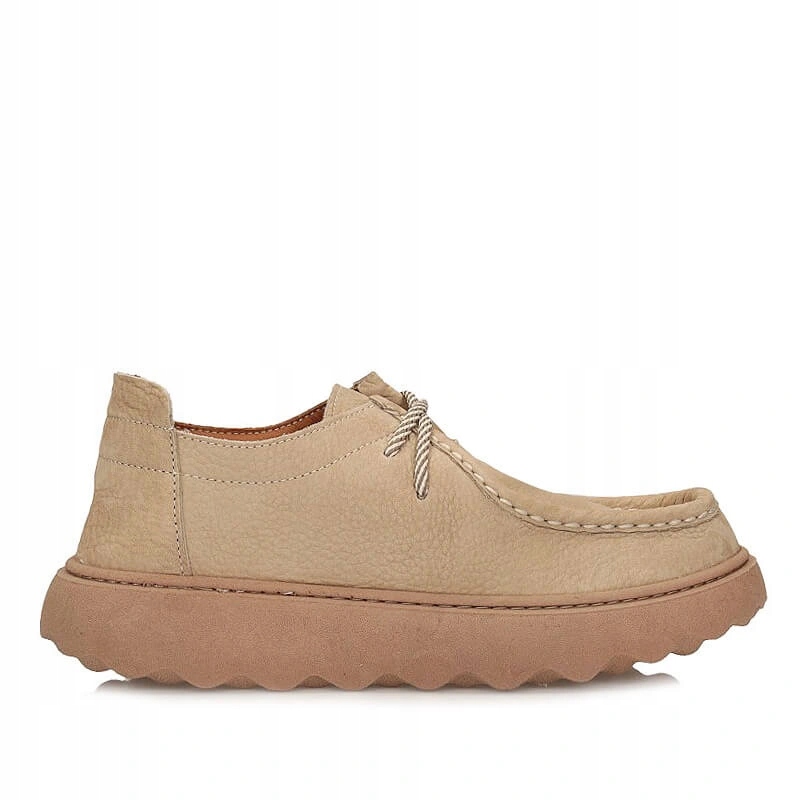 Dámské polobotky Ravini 251043 Beige Nubuck béžové barefoot, šněrovací